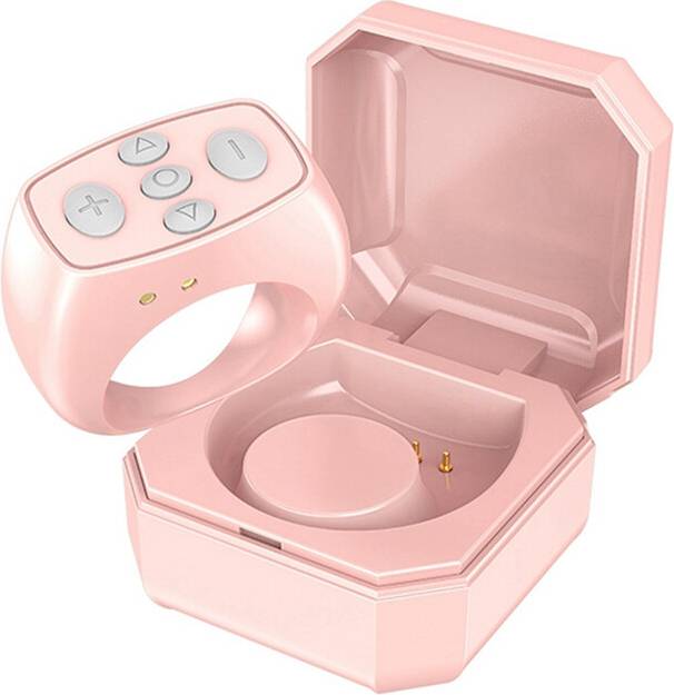 Tauoh Bluetooth Ring Remote Control with Mini Charging Case