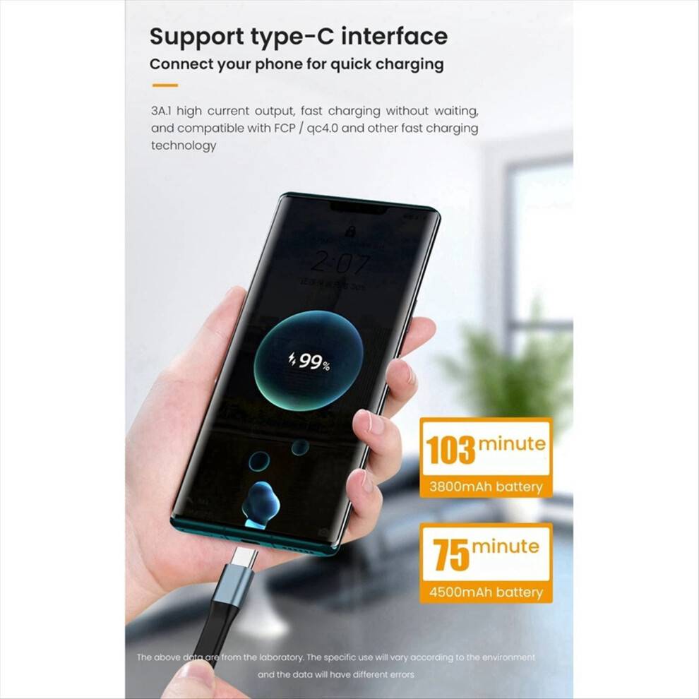Mini 3A USB Type-C Fast Charging Data Cable