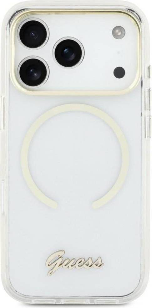 Guess Etui IML Script Metal MagSafe
