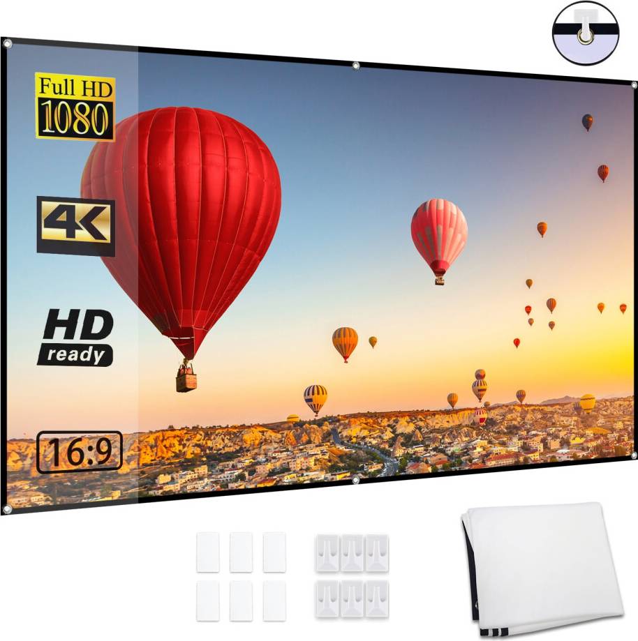 80-Inch Portable HD Projector Screen