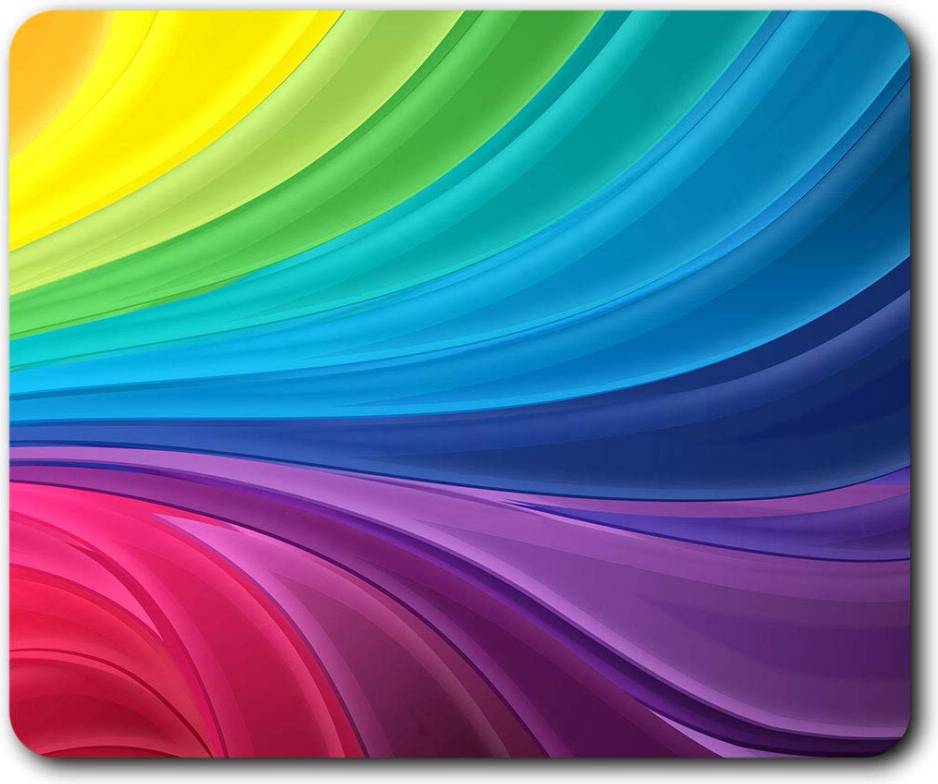 Destination Vinyl Colourful Rainbow Pattern Swirl Mouse Mat