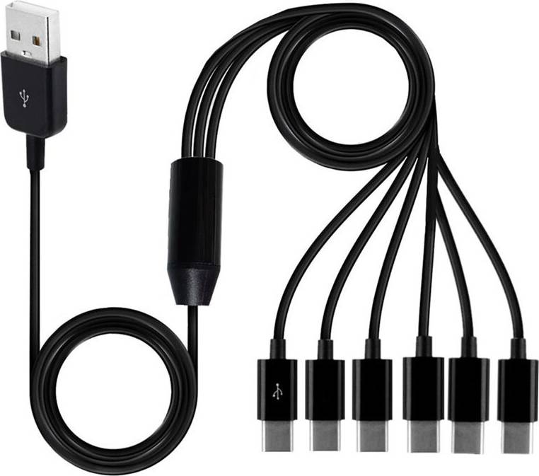 6-In-1 USB Type C Splitter Cable