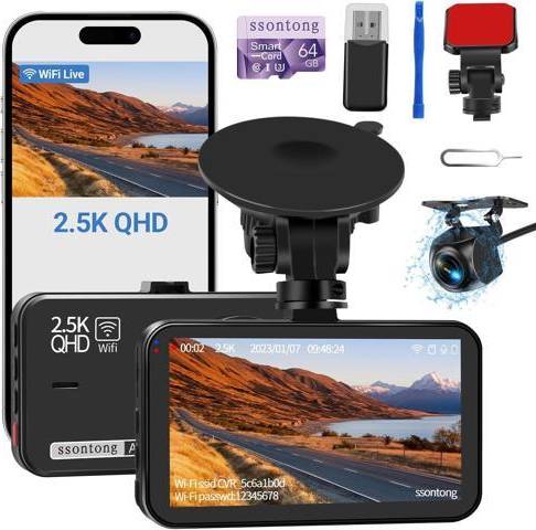 Car camera front and rear Dash Cam Front Rear WiFi APP Control