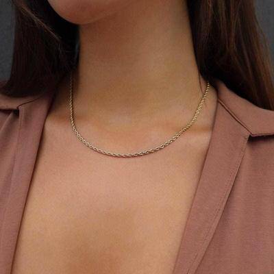 Rope chain 18k GLD 18k Vermeil Rope Chain Yellow Gold