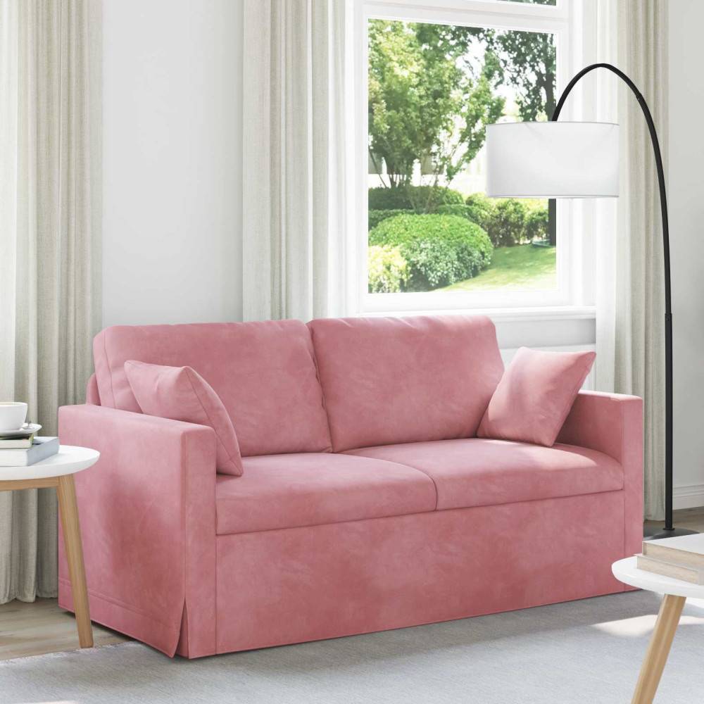vidaXL Rosa Sammet Soffa