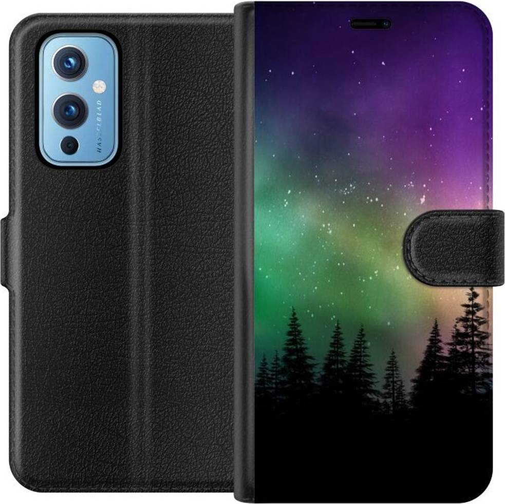 iSecrets OnePlus 9 Sort Tegnebogsetui Norrsken
