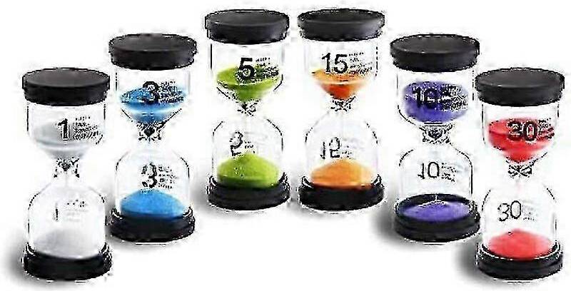 6 Colors Hourglass Timer Set Kitchen Timer