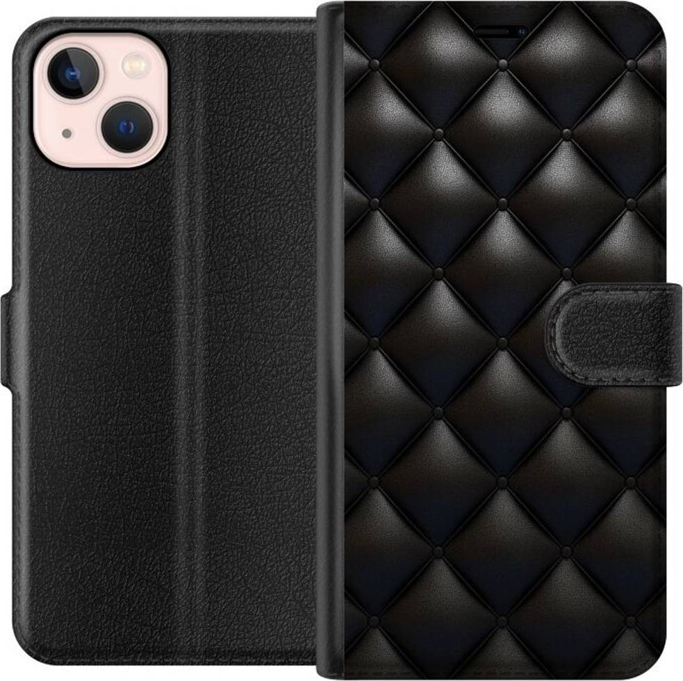 iSecrets iPhone 13 Sort Tegnebogsetui Lyxiga Rutor