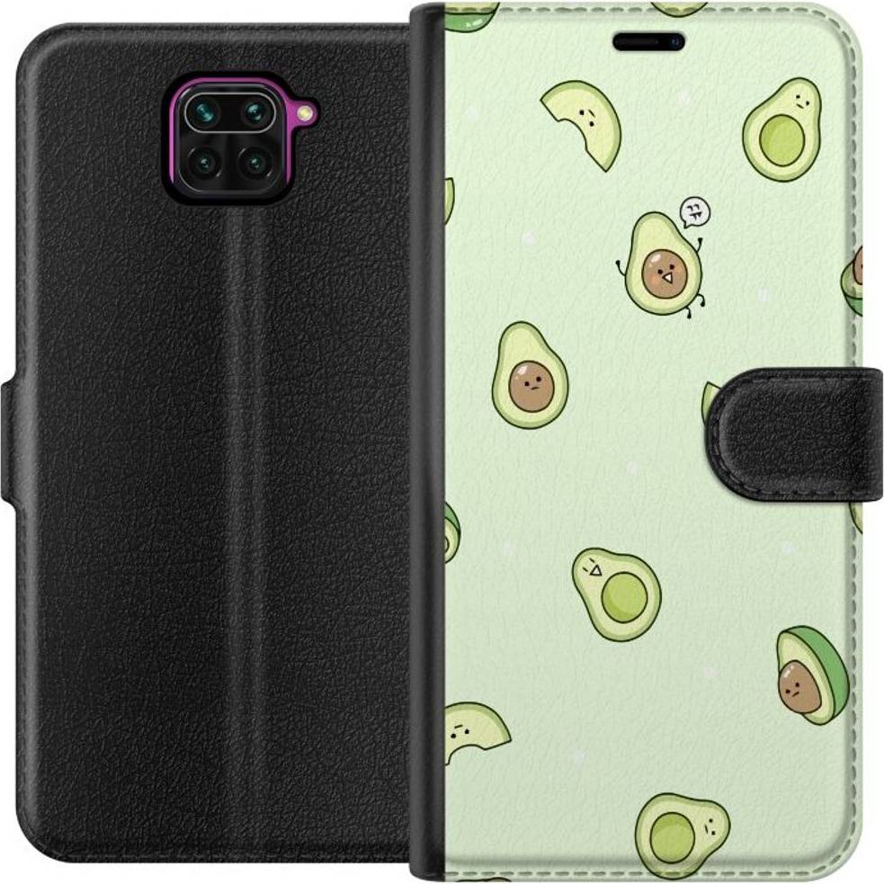iSecrets Redmi Note 9 Sort Tegnebogsetui Avokado