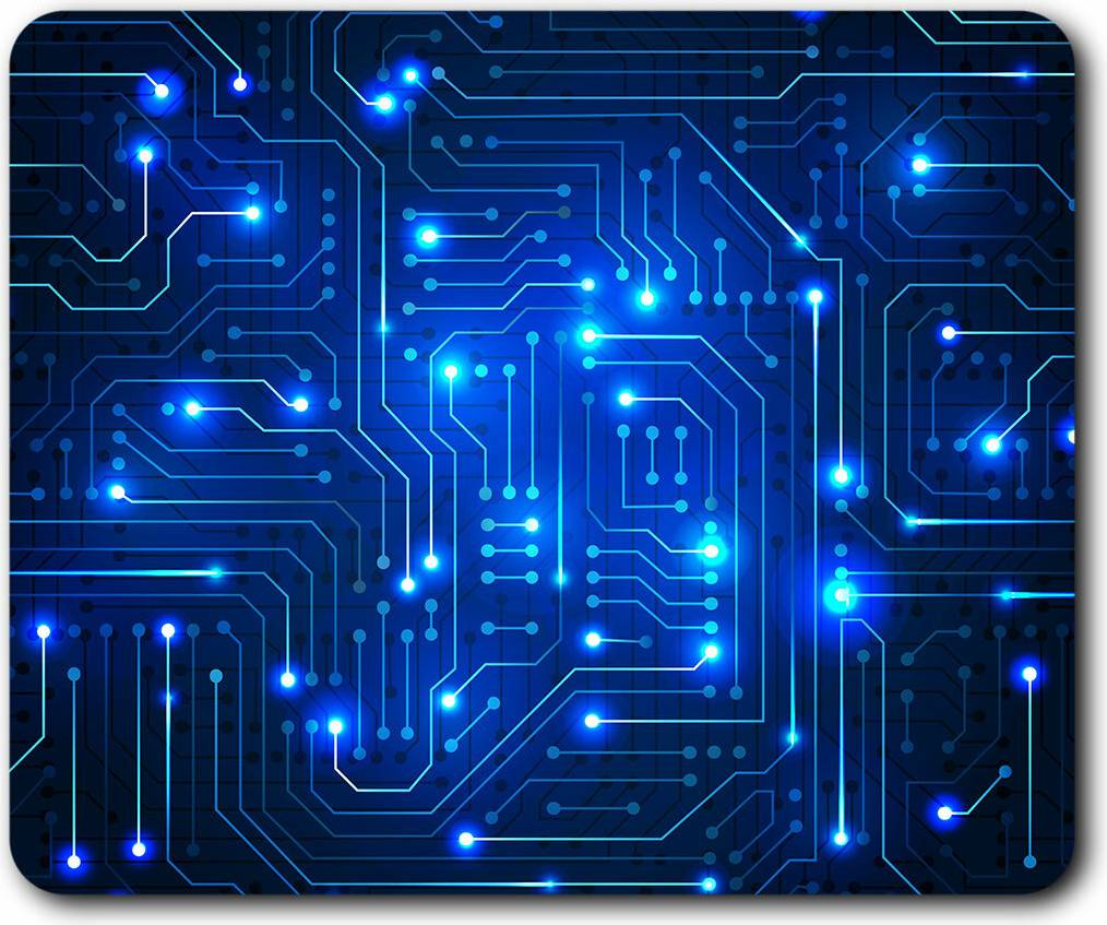Destination Vinyl Blue Circuit Board Tech Geek Computer Mouse Mat