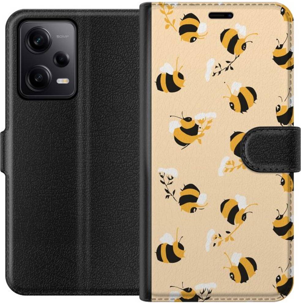 iSecrets Redmi Note 12 Pro Tegnebogsetui Humlor Sort