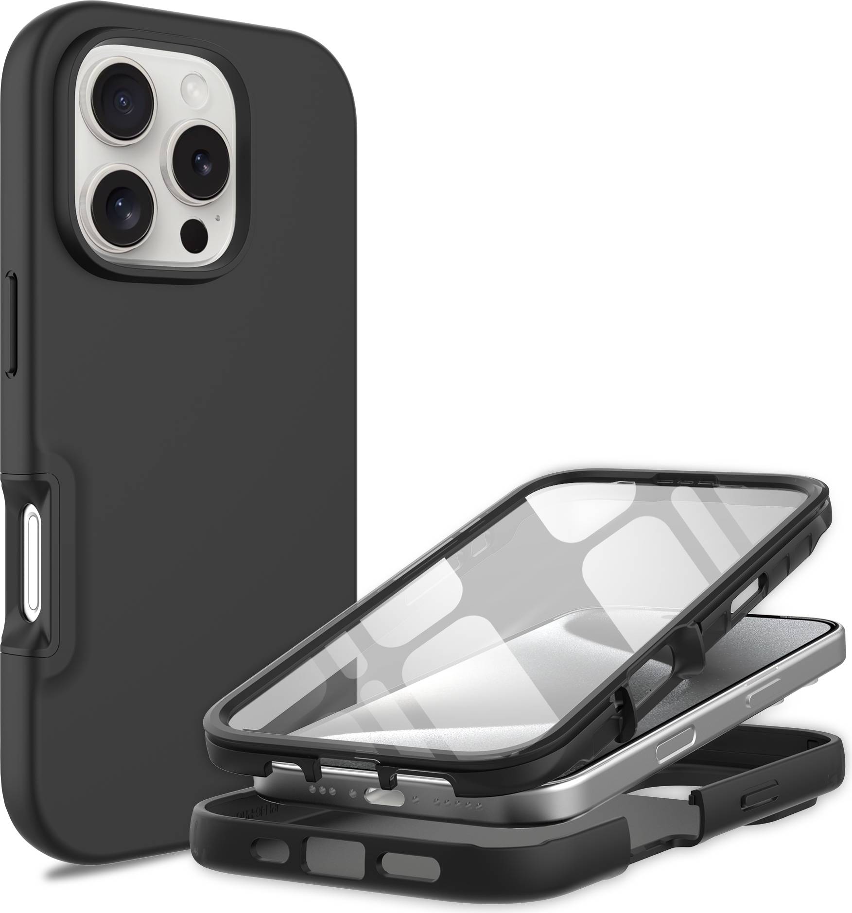 Mobique Full Protection Case iPhone 16 Pro Max Sort