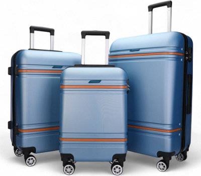 Cabin suitcase Infinity Leather Infinity Leather Hardshell Cabin Suitcase Set Blue