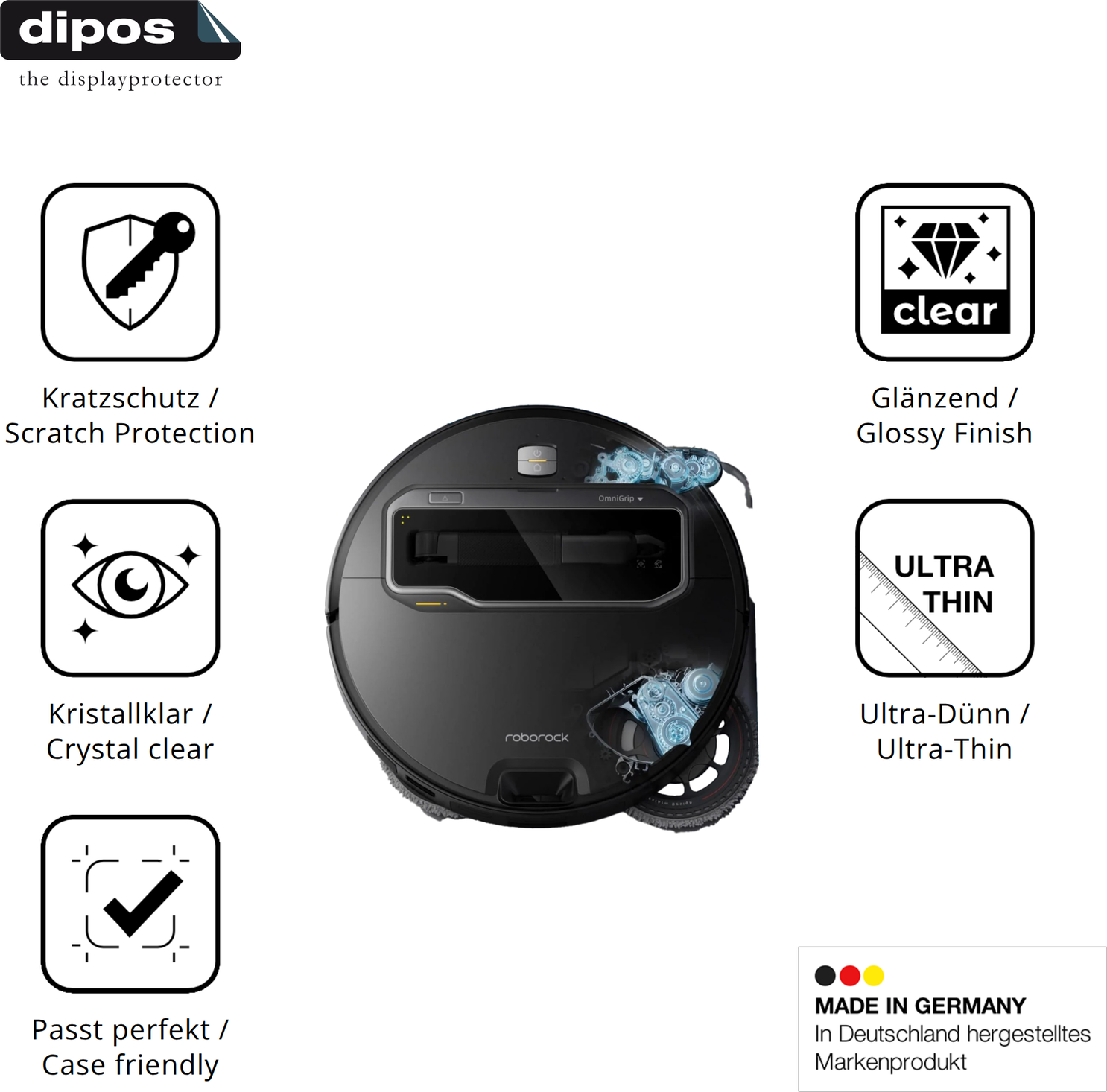 Dipos Screen Protector For Roborock Saros Z70