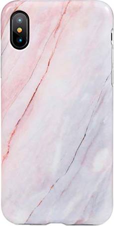 BasicPlus iPhone X Xs Skydd Rosa Marmor
