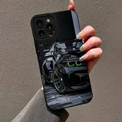 Shein Precision Edged Black Racing Car Phone Case