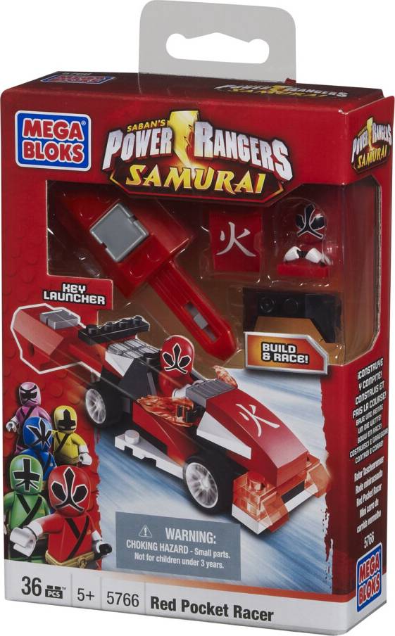 Mega Bloks Power Rangers Red Pocket Racer