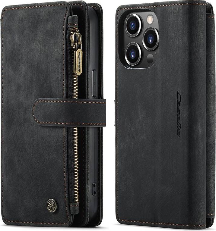 CaseMe Zipper Wallet iPhone 13 Pro Sort