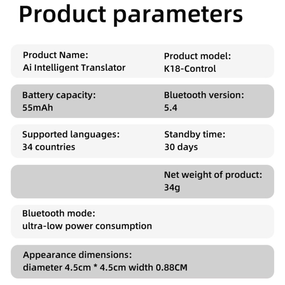 AI Intelligent Translator Portable Interpreter