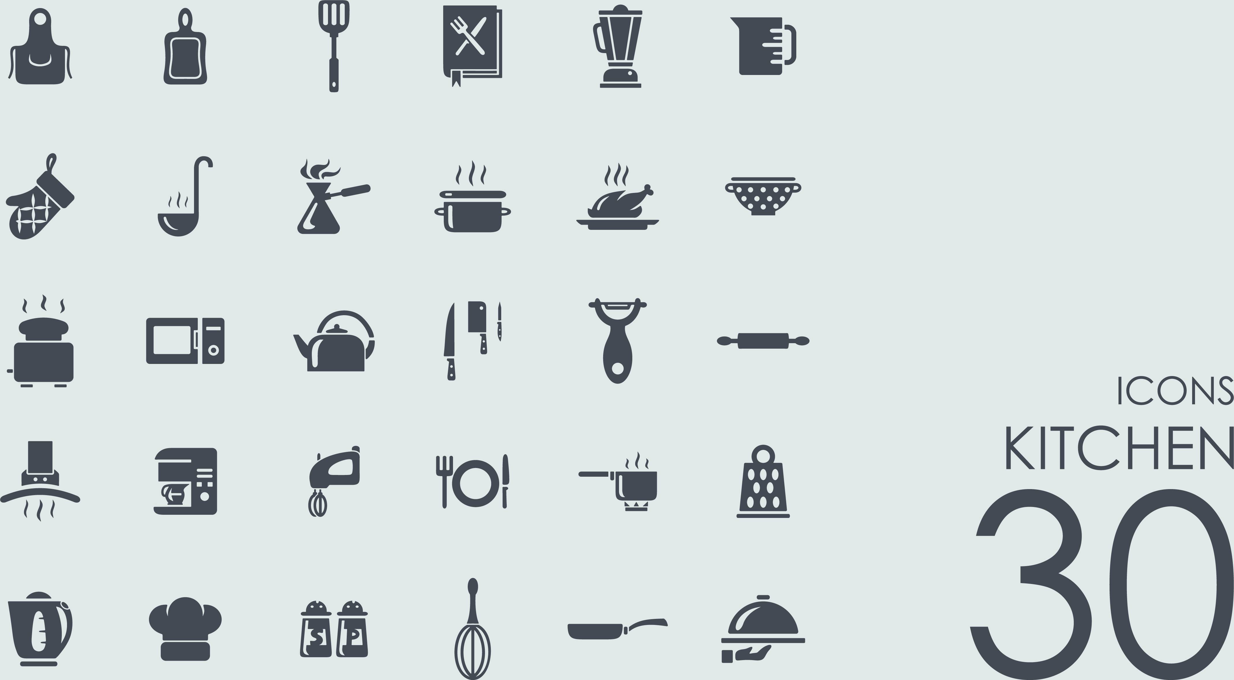 30 Kitchen Icons