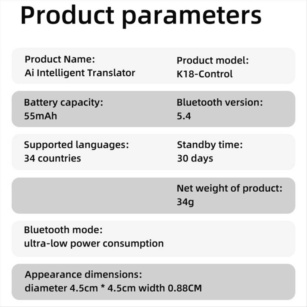 AI Intelligent Translator Portable Interpreter