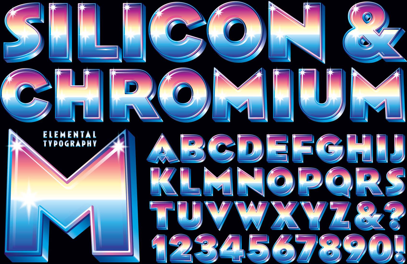 Silicon & Chromium Lettering Design