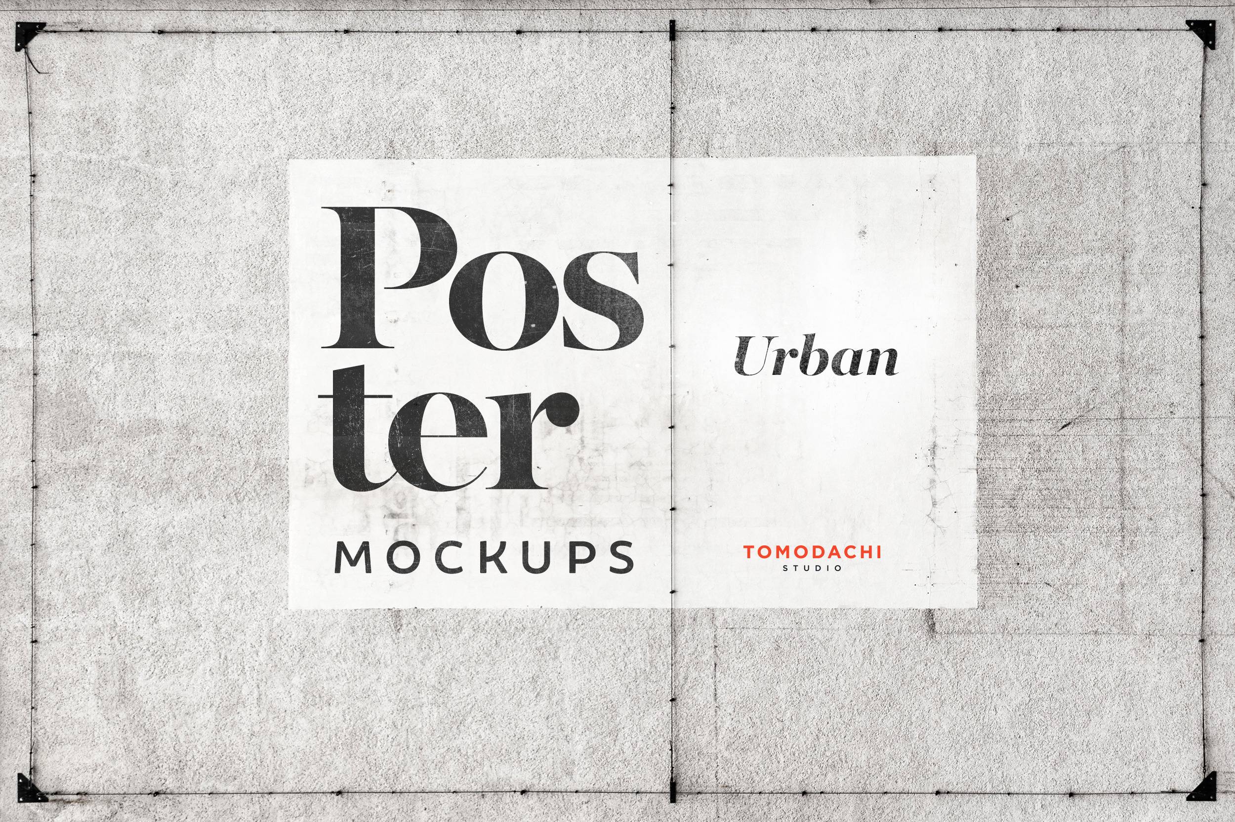 Tomodachi Urban Poster Mock-Up Kit