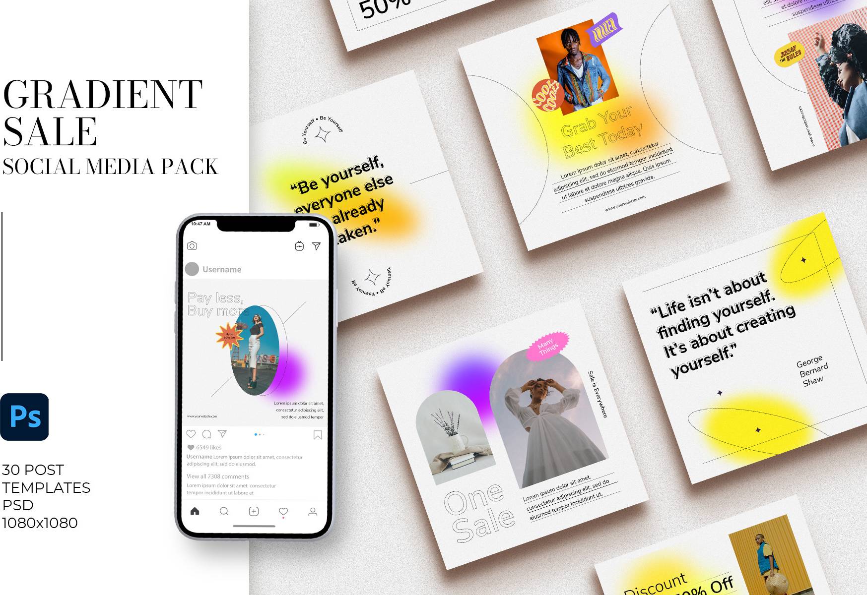 Gradient Sale Insta Pack