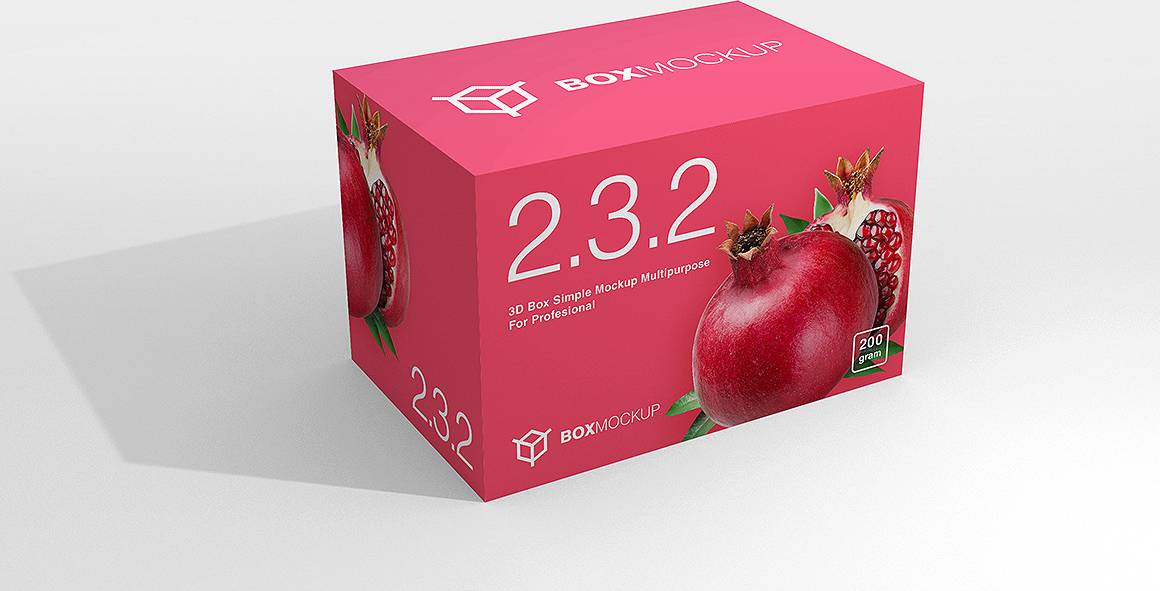 232 Simple 3D Box Mockup Storage Box