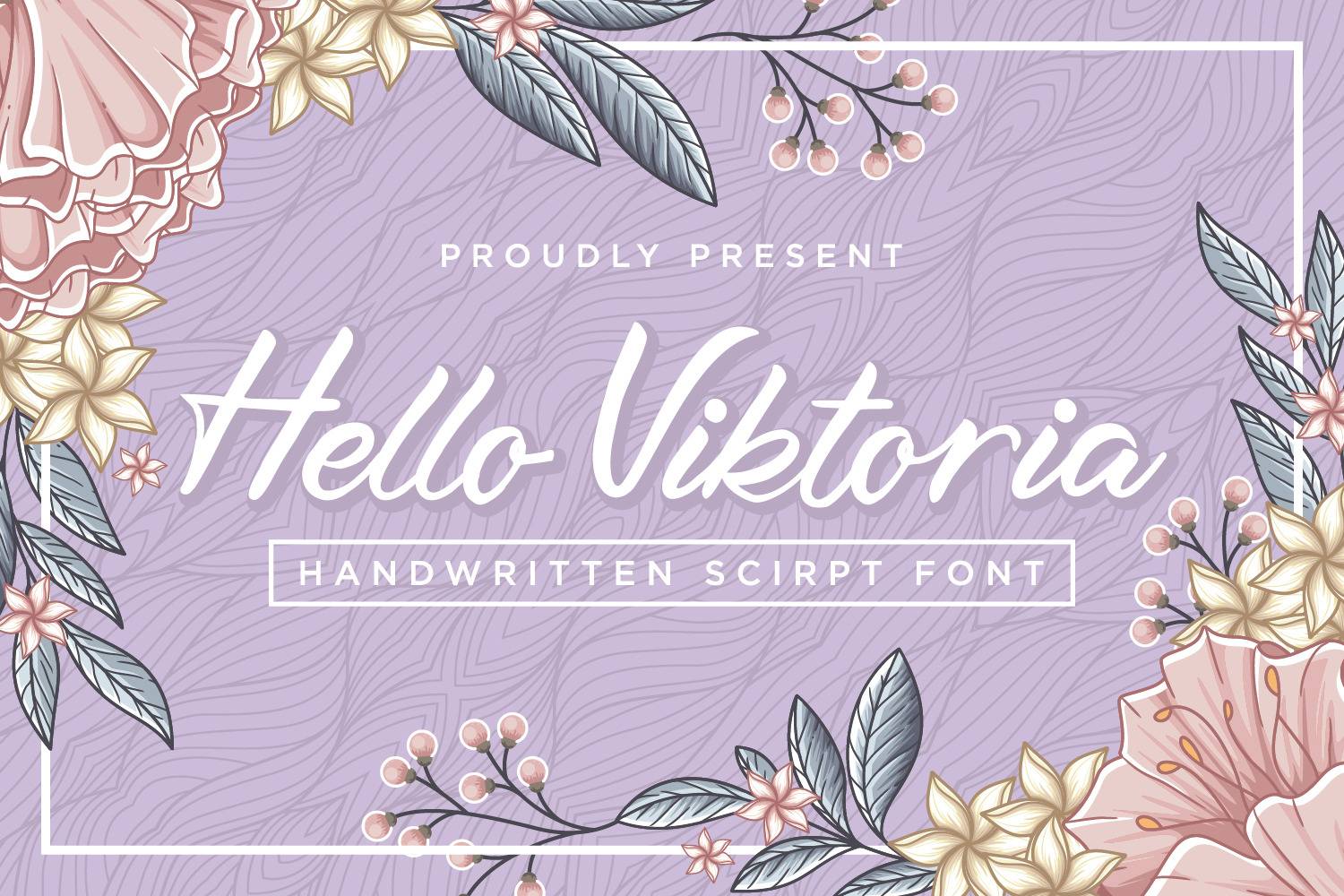 Hello Viktoria Handwritten Script Poster