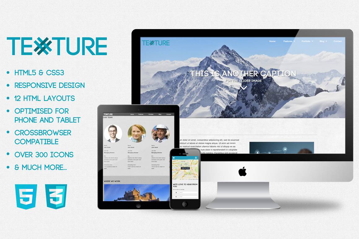 Cog Texture HMTL5 CSS3 Web Template