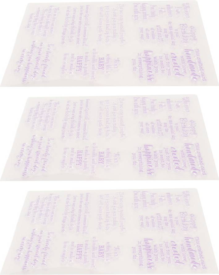 3PCS Transparent TPR Stamp Stickers