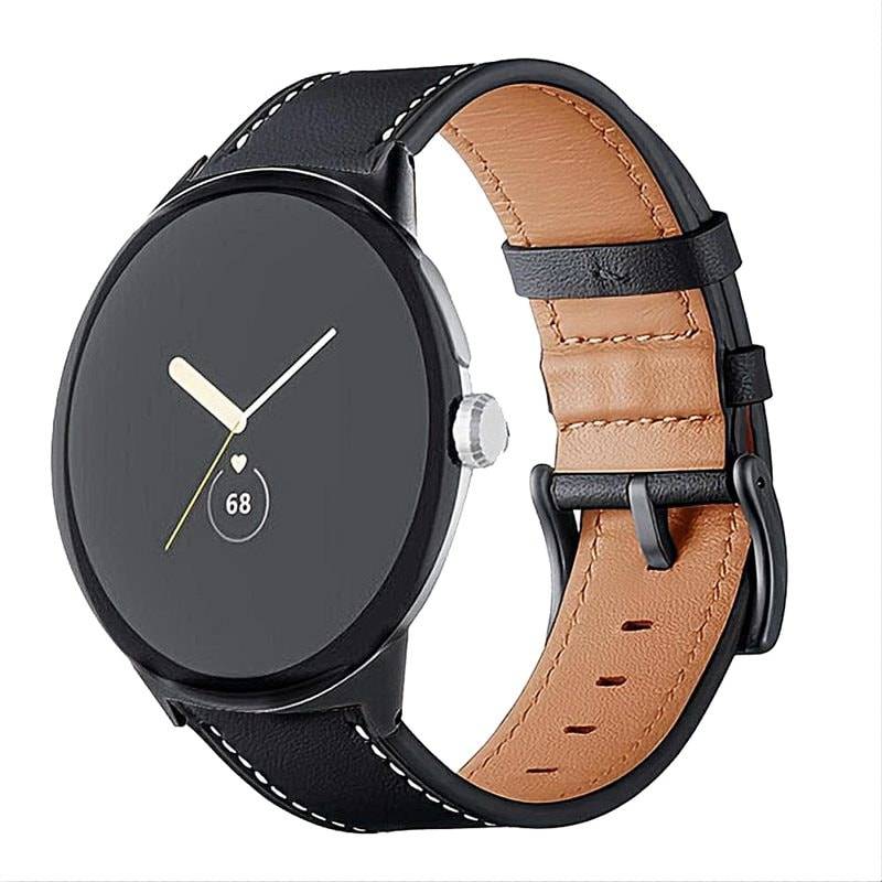 Google pixel watch armbånd Google Læderrem Pixel Watch Sort