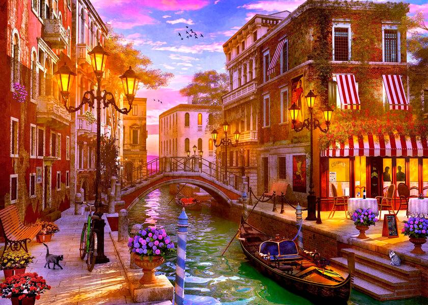 Evening Gondola Ride Poster