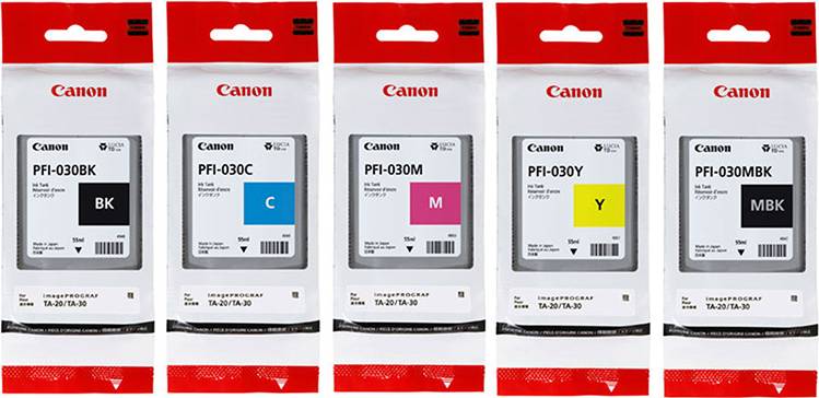 Canon ImagePROGRAF TM-340 Printer Ink Cartridges Multipack - Multicolor