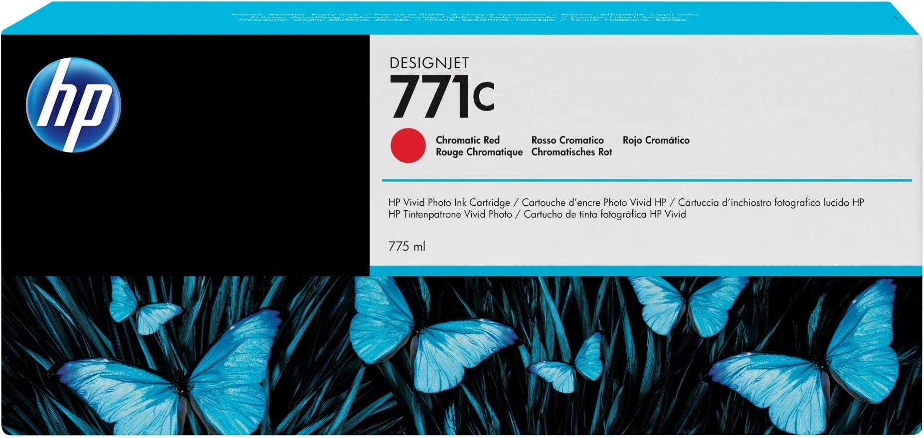HP Chromatic Red DesignJet Ink Cartridge 771C
