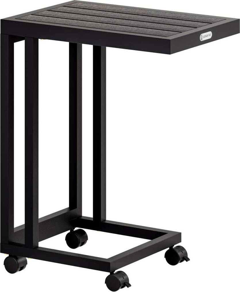 B2X C-Formet Sidebord Sort WPC Rullebord