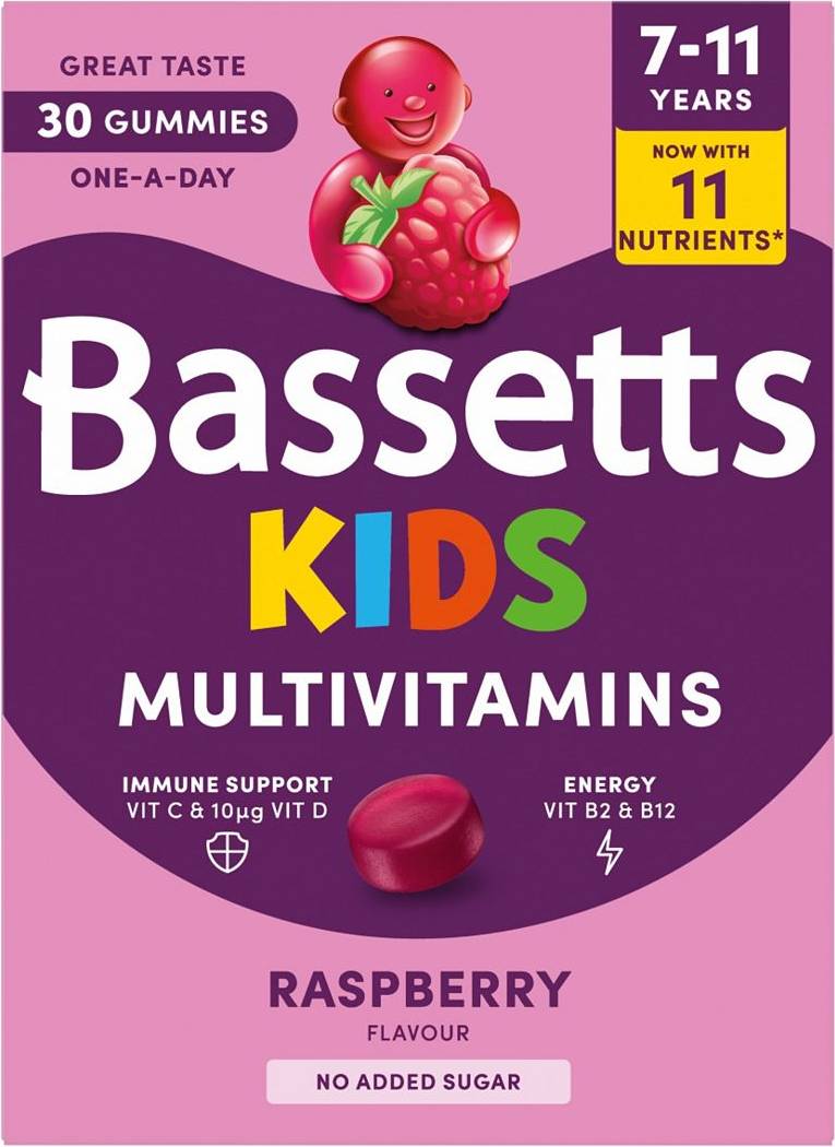 Kids Multivitamins 7-11 Raspberry Gummies 30 pcs