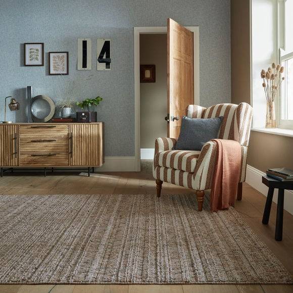 Dunelm Novara Textured Stripe Rug