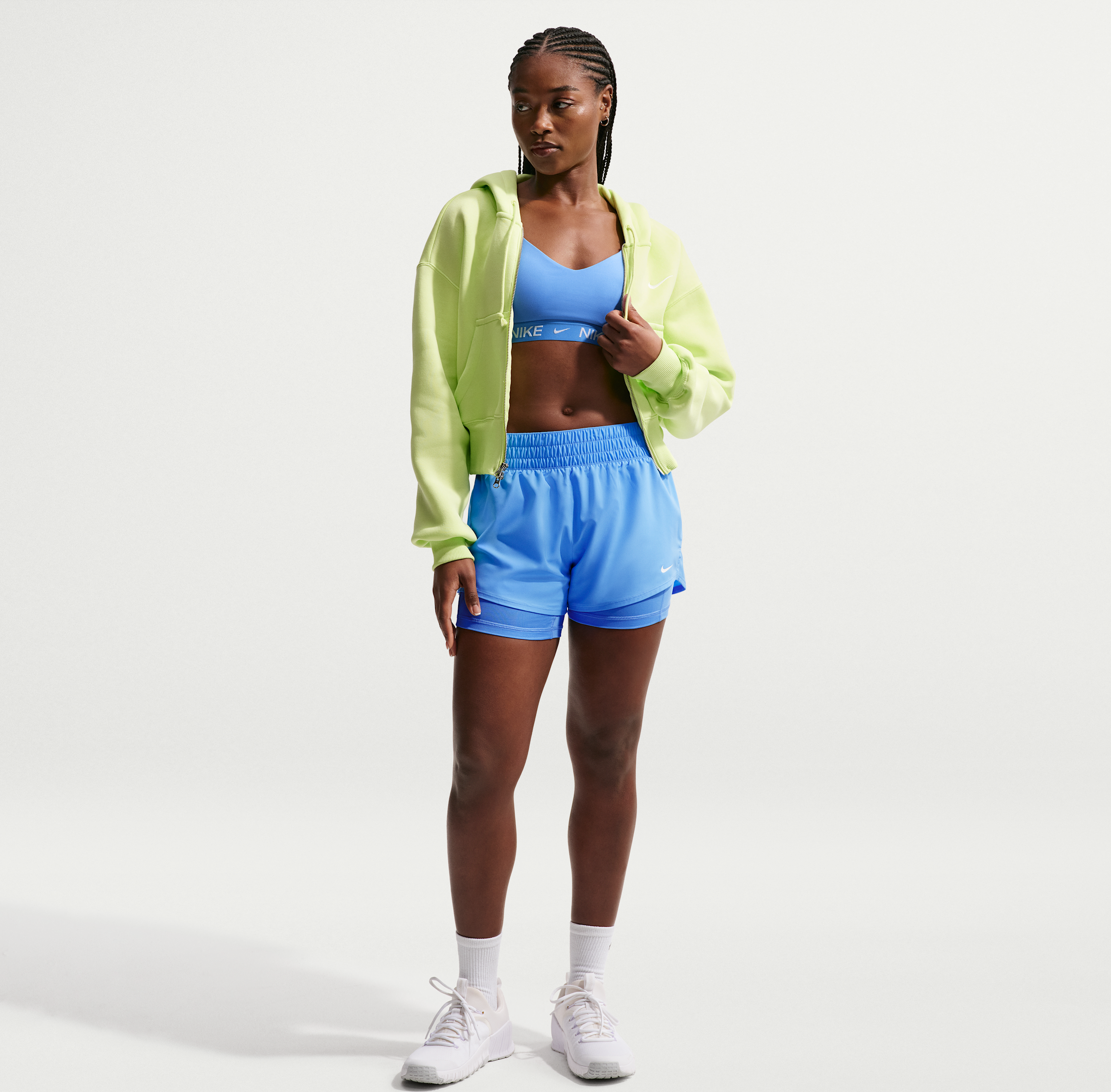 Nike Dri-FIT Mid-Rise 2-in-1 Shorts - Blue