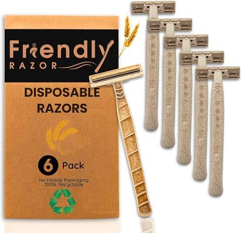 Wheatstraw Disposable Razor Shaver 5 Blades