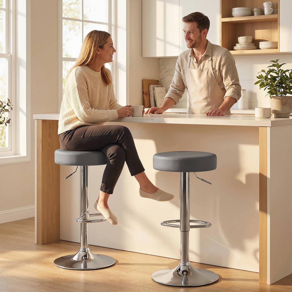 Homcom Stools Set Of 2 Breakfast Bar Stool 2pcs