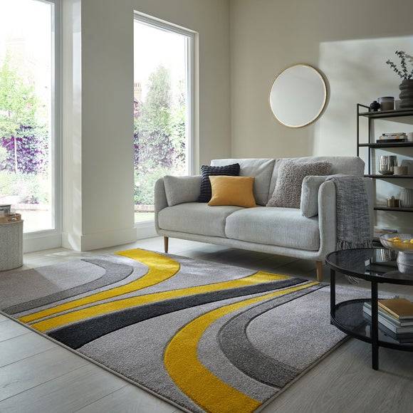 Dunelm Mirage Flow Abstract Swirl Rug