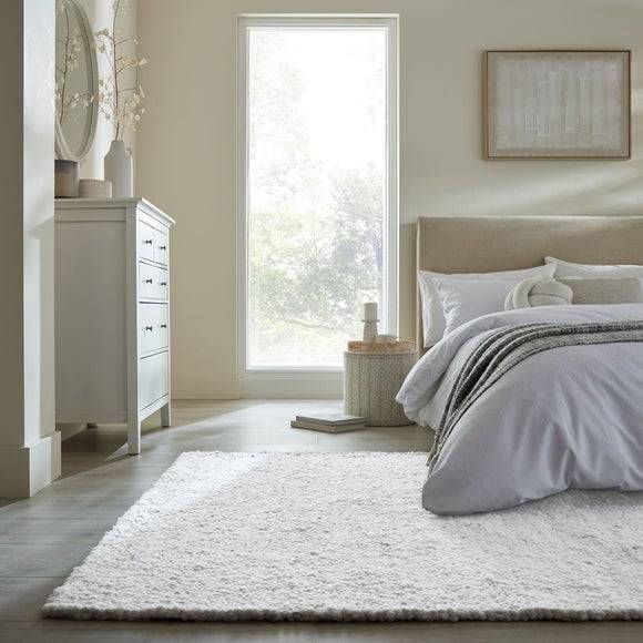 Dunelm Wren Wool Look Rug
