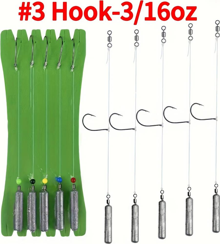 Temu 10pcs Drop Shot Fishing Rig Set