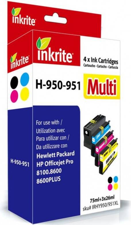 Inkrite 950XL Black Compatible Ink Cartridges Set
