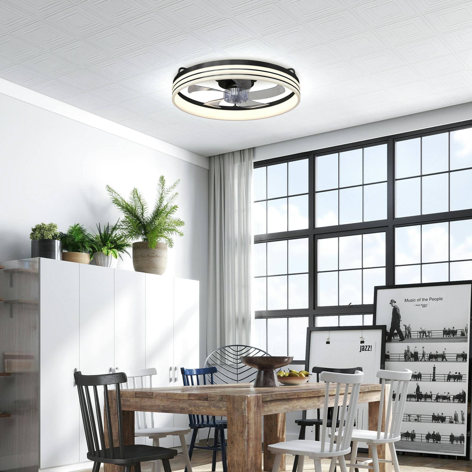 Homcom Ceiling Fan With Light And App Control