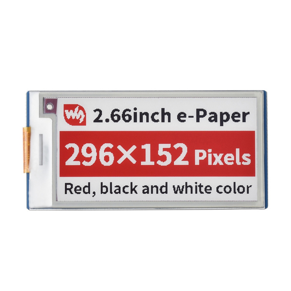 2.66 Inch E-Paper Display Module 296 × 152 Pixels