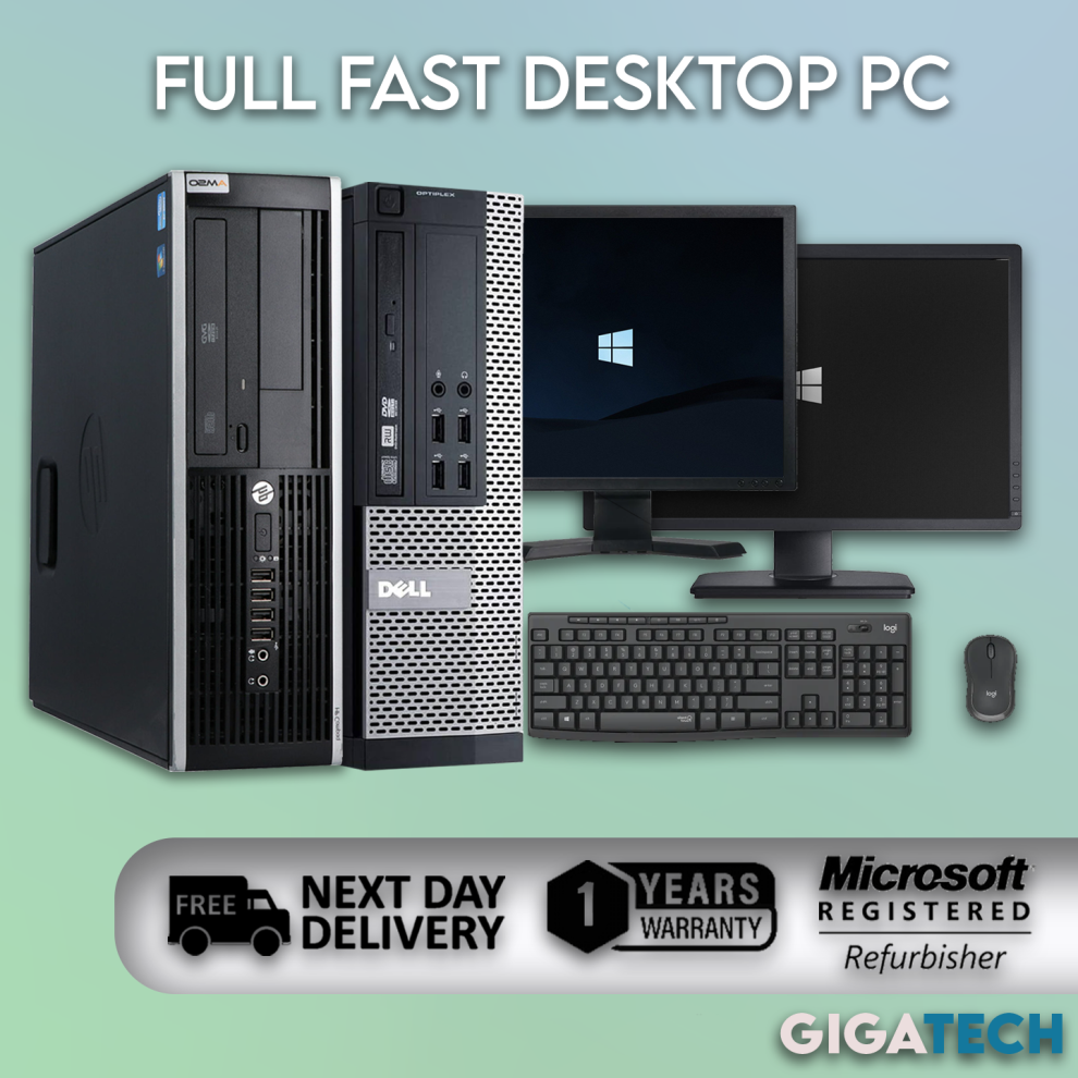 Intel Intel Core i3 240GB SSD Fast Desktop Computer Bundle