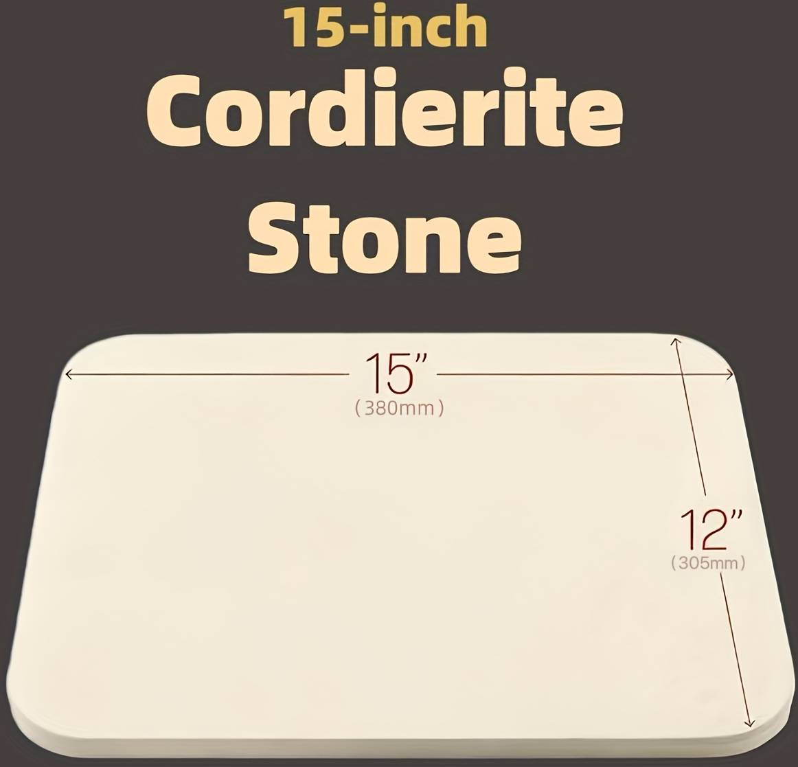 Temu Large Rectangular Pizza 15x12 Inch Baking Stone
